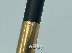 EARLY WATERMAN 14 BCHR Fountain Pen Eyedropper 14K SOLID GOLD Band #2 Flex Nib