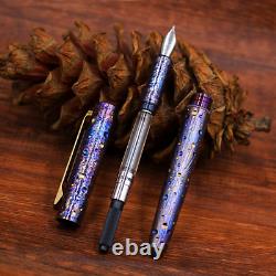 EDC Titanium Pocket Fountain Pen 0.5 Nib Business Signature ink Pen Gift Pen