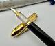 Ettore Bugatti Black Gold Cap Eb Fountain Pen 18k Gold Nib