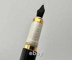 ETTORE BUGATTI Black Gold Cap EB Fountain Pen 18K Gold Nib