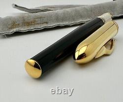 ETTORE BUGATTI Black Gold Cap EB Fountain Pen 18K Gold Nib