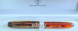 Edison Collier Antique Marble 18k Gold Nib Medium Point Fountain Pen