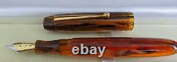 Edison Collier Antique Marble 18k Gold Nib Medium Point Fountain Pen