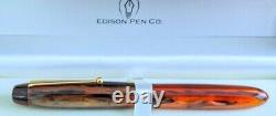 Edison Collier Antique Marble 18k Gold Nib Medium Point Fountain Pen