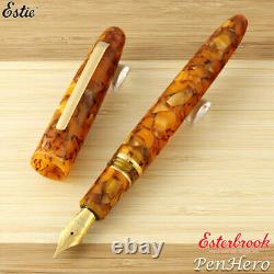 Esterbrook Estie Honeycomb Gold Plate Trim Fountain Pen Fine E426-F