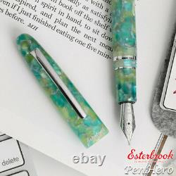 Esterbrook Estie Sea Glass Palladium Plate Trim Fountain Pen Fine