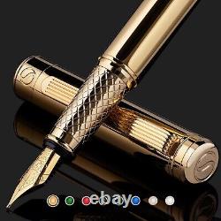 Exquisite Gold Fountain Pen Gift Set Lightweight with Snap Closure Design