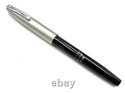 FINE NOS c1970 SHEAFFER IMPERIAL II DELUXE BLACK TOUCHDOWN FOUNTAIN PEN PdAg F