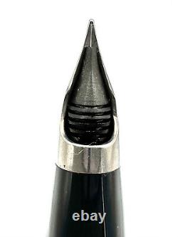 FINE NOS c1970 SHEAFFER IMPERIAL II DELUXE BLACK TOUCHDOWN FOUNTAIN PEN PdAg F