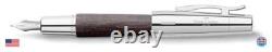 Faber-Castell E-Motion fountain Pen Black B, Pear wood black