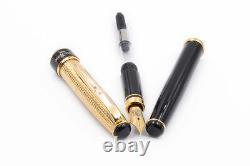 Fountain Pen Gold Swan 18 kt Golden Silver F Nib Handmade Pelikan Cartridges