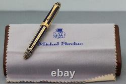 Fountain Pen Michael Perchin Blue And Gold Ribbed Limited Ed. 1166/4131 Nib M