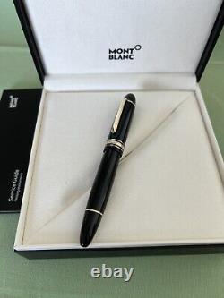 Fountain pen Montblanc Meisterstuck 149 115383 black and gold Fine F nib