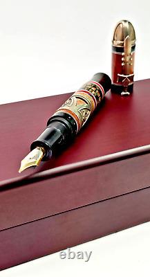 GISI PEN COMPANY NORMAN SOLDIER LIMITED EDITION FOUNTAIN PEN MEDIUM NIB With BOX