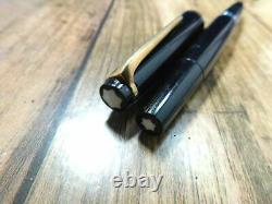 GOOD! MONTBLANC No22 FOUNTAIN PEN VINTAGE BLACK GOLD GERMANY