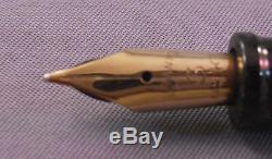 Good Service Black Ring Top Fountain Pen-l4k flexible nib