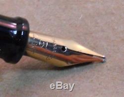 Good Service Black Ring Top Fountain Pen-l4k flexible nib