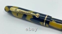 Gorgeous Eclipse Fountain Pen, Black & Pearl, Springy, 14k Medium Nib, Canada