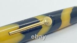 Gorgeous Eclipse Fountain Pen, Black & Pearl, Springy, 14k Medium Nib, Canada