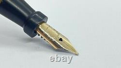 Gorgeous Eclipse Fountain Pen, Black & Pearl, Springy, 14k Medium Nib, Canada