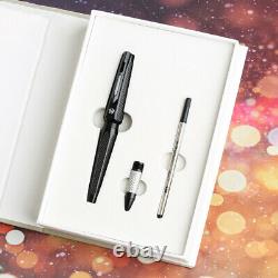 HERO 712 10K Gold Collection Fountain Pen Engraving Grids Two-head Gift Pen Set