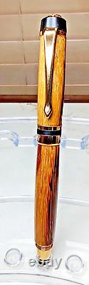 Hand Turned Fountain Pen in Asian Marble Wood