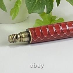 Hand Turned Premium Blood Red Honeycomb Skull & Bones Fountain Pen P23-016