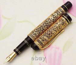 Hero 3000 18K Gold Fountain Pen, The Imperial Court Gold Barrel Collection Pen
