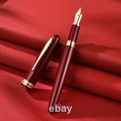 Hongdian 1841 Resin Fountain Pen Iridium EF/F 14K Gold EF/F Red/Black Gift Pen