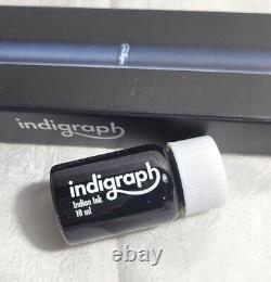 Indigraph Steel Fountain Pen with 3 Nibs (F, M, EF) + 2 India Ink Refill Bottles