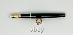 Jean-Pierre Lepine Black Metal Fountain Pen WithDiplomat M Nib-Excellent Condition