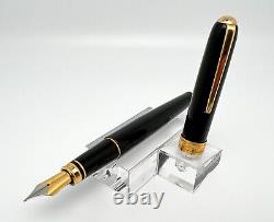 Jean-Pierre Lepine Black Metal Fountain Pen WithDiplomat M Nib-Excellent Condition