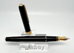 Jean-Pierre Lepine Black Metal Fountain Pen WithDiplomat M Nib-Excellent Condition