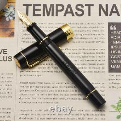 Jinhao 100 14K Gold Fountain Pen Resin Black with Logo Fine Nib 0.5mm Gift Pen