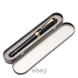 Jinhao 100 14K Gold Fountain Pen Resin Black with Logo Fine Nib 0.5mm Gift Pen