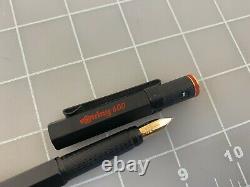 Judd's Very Nice Rotring 600 Black Fountain Pen with18kt. Gold Extra Fine Nib