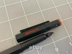 Judd's Very Nice Rotring 600 Black Fountain Pen with18kt. Gold Extra Fine Nib