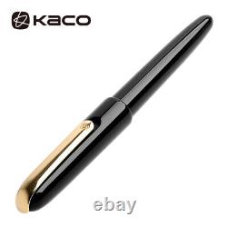 KACO MASTER Black 14K Fountain Pen with Pen Holder, Fine Nib 0.5mm