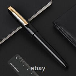 KACO MASTER Black 14K Fountain Pen with Pen Holder, Fine Nib 0.5mm