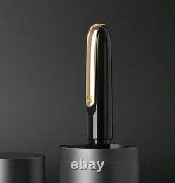 KACO Master 14K Gold Classic Black Fountain Pen Alloy Case, F Nib Executive Pen