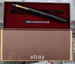 Kanwrite Mammoth Black Ebonite Big Size Fountain Pen Golden Trims New With Box