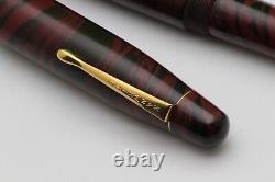 Kanwrite Mammoth Red & Black Ebonite Jumbo Size Fountain Pen Medium Nib New
