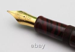 Kanwrite Mammoth Red & Black Ebonite Jumbo Size Fountain Pen Medium Nib New