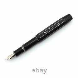 Kaweco AL-Sport Stonewashed Fountain Pen black, F Nib (Fine) Used Working