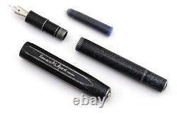 Kaweco AL-Sport Stonewashed Fountain Pen black, F Nib (Fine) Used Working