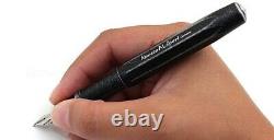 Kaweco AL-Sport Stonewashed Fountain Pen black, F Nib (Fine) Used Working