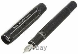 Kaweco AL-Sport Stonewashed Fountain Pen black, F Nib (Fine) Used Working