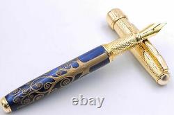 Klimt Tree of Life Fountain Pen 925 Gold Silver M Nib Pelikan Black Cartridges
