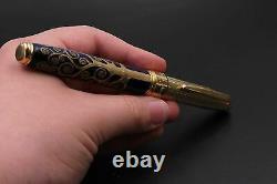 Klimt Tree of Life Fountain Pen 925 Gold Silver M Nib Pelikan Black Cartridges