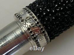 Krone Black Stingray. 925 Fountain Pen Black Diamonds Ltd. Edition 18K Gold Nib